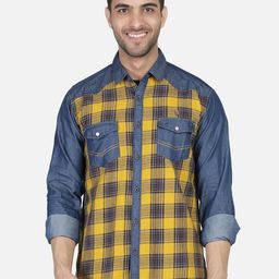 Kuons Avenue Men Smart Slim Fit Checked Casual Shirt-picture-40