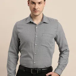 Turtle Men Micro Disty Printed Spread Collar Formal Shirt-image-35