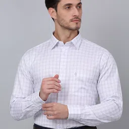 Cantabil Men Checked Opaque Formal Shirt-image-18