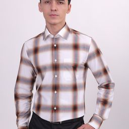 LOUIS STITCH Comfort Fit Tartan Checked Cotton Formal Shirt-image-74