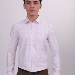 MUTAQINOTI Windowpane Checked Regular Fit Comfort Formal Shirt-picture-16