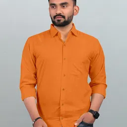 Bought First Premium Slim Collar Long Sleeve Pocket Organic Cotton Casual Shirt-image-84