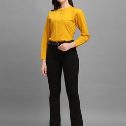 Kinjo Yellow Crepe Top-image-21