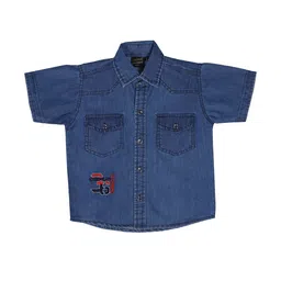 CREMLIN CLOTHING Boys Blue Comfort Casual Shirt-image-8