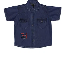 CREMLIN CLOTHING Boys Blue Comfort Casual Shirt-image-39