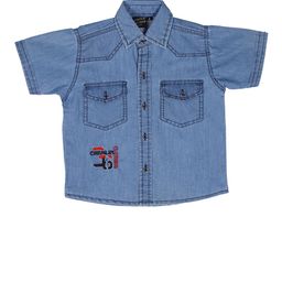 CREMLIN CLOTHING Boys Blue Comfort Casual Denim Shirt-image-81