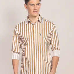 U.S. Polo Assn. Vertical Stripe Cotton Shirt-picture-1