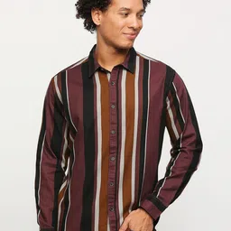 BEAT LONDON by PEPE JEANS Slim Fit Striped Pure Cotton Casual Shirt-image-70