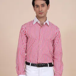 RR Blue Men Opaque Striped Casual Shirt-picture-52