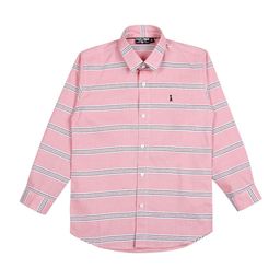 Actuel Boys Spread Collar Long Sleeves Horizontal Stripes Regular Fit Cotton Casual Shirt-image-22