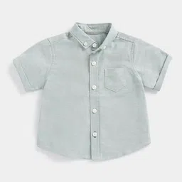 mothercare Boys Button Down Collar Pure Cotton Casual Shirt-picture-15