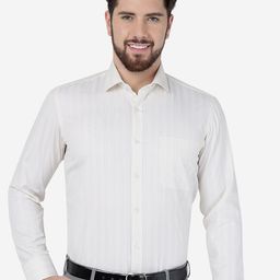 Greenfibre Slim Fit Striped Cotton Formal Shirt-image-87