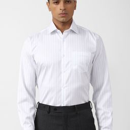 Van Heusen Opaque Striped Pure Cotton Formal Shirt-image-94
