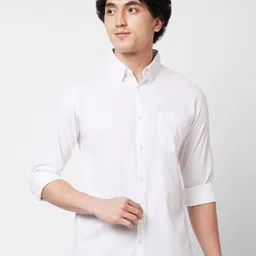 SPYKAR Self Design Cotton Casual Shirt-image-12