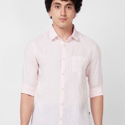 SPYKAR Spread Collar Linen Casual Shirt-image-40