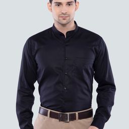 ASCIIBLUES Mandarin Collar Formal Shirt-image-116