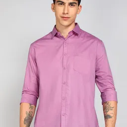 Sam and Jack Smart Spread Collar Chambray Casual Shirt-image-29