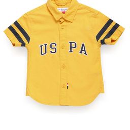 U.S. Polo Assn. Kids Boys Classic Brand Logo Pure Cotton Printed Casual Shirt-picture-21