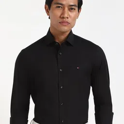 Tommy Hilfiger Men Spread Collar Solid Cotton Slim Fit Formal Shirt-image-54
