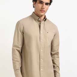 Tommy Hilfiger Men Button-Down Collar Solid Cotton Relaxed Fit Casual Shirt-image-62