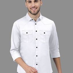 KHUSHI CREATION Spread Collar Cotton Original Casual Shirt-image-78