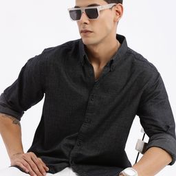 SHOWOFF Standard Slim Fit Button Down Collar Cotton Casual Shirt-image-39