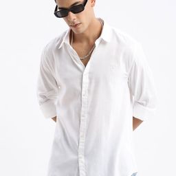 SHOWOFF Standard Slim Fit Opaque Cotton Casual Shirt-image-77