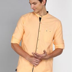 Kuons Avenue Men Peach-Coloured Smart Slim Fit Opaque Casual Shirt-image-67