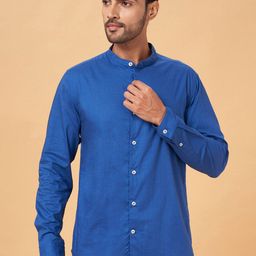 BYFORD by Pantaloons Band Collar Slim Fit Opaque Casual Shirt-picture-31