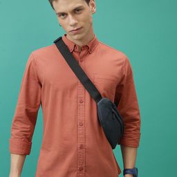 HIGHLANDER Slim Fit Button-Down Collar Casual Shirt-image-51