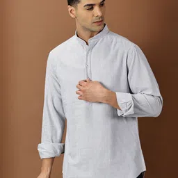 INVICTUS Men Striped Mandarin Collar Slim Fit Casual Shirt-image-40