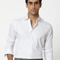 RARE RABBIT Men Gazan Slim Fit Striped Opaque Cotton Shirt-image-66