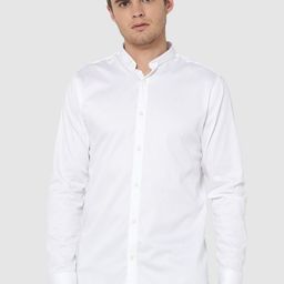 Jack & Jones Men White Slim Fit Opaque Casual Shirt-picture-5