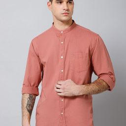 Cantabil Band Collar Comfort Cotton Casual Shirt-image-42