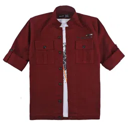 CAVIO Boys Standard Opaque Cotton Casual Shirt-image-14