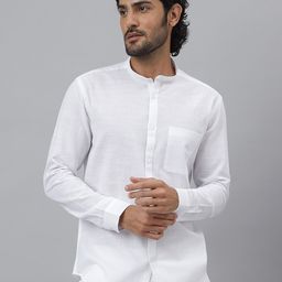 KINGDOM OF WHITE Standard Mandarin Collar Casual Shirt-image-7
