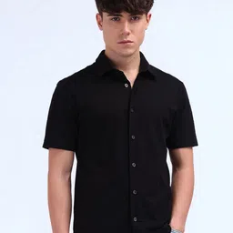 Flying Machine Men Spread Collar Solid Cotton Casual Shirt-image-38