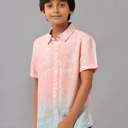 UNDER FOURTEEN ONLY Boys Abstract Printed Cotton Opaque Casual Shirt-image-56