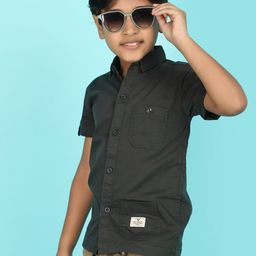 V-Mart Boys Spread Collar Roll-Up Sleeves Casual Shirt-image-17