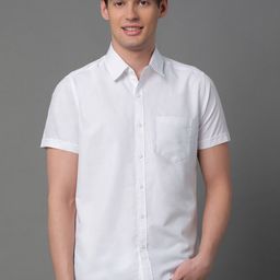 Voroxy New Spread Collar Short Sleeves Regular Fit Shirt-image-41