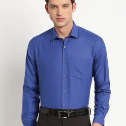Turtle Modern Slim Fit Opaque Cotton Formal Shirt-image-45
