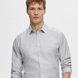 SELECTED Slim Fit Opaque Pure Cotton Formal Shirt-image-1