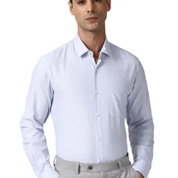 Peter England Self Design Slim Fit Formal Shirt-picture-23