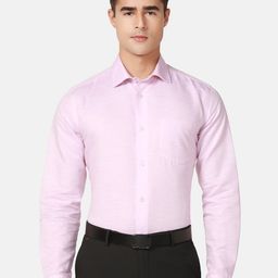 Blackberrys India Slim Spread Collar Pure Cotton Slim Fit Formal Shirt-image-53