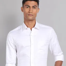 AD By Arvind Slim Fit Twill Spread Collar Long Sleeves Formal Shirt-image-11