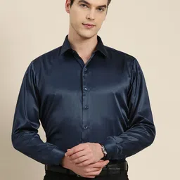 Hancock Men Slim Fit Opaque Formal Shirt-image-91