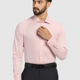 Blackberrys Self Design Straight Slim Fit Pure Cotton Formal Shirt-image-9