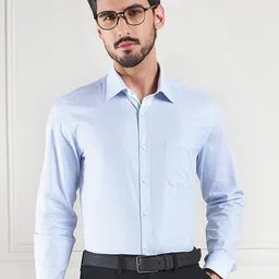 LOUIS STITCH Comfort Textured Cotton Formal Shirt-picture-29