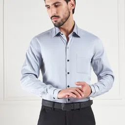 LOUIS STITCH Comfort Spread Collar Pure Cotton Formal Shirt-image-98