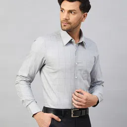 LOUIS STITCH Comfort Windowpane Checked Cotton Formal Shirt-picture-34